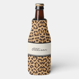 Classy Chic Leopard-afdrukken op maat Flesjeskoeler