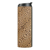 Classy Chic Leopard Print Black Brown op maat Thermosbeker (Gedraaid links)