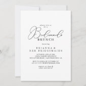 Classy Chic Minimalist Bridesmaids Brunch Shower Kaart (Voorkant)
