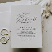Classy Chic Minimalist Bridesmaids Brunch Shower Kaart