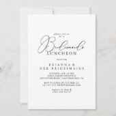Classy Chic Minimalist Bridesmaids Luncheon Shower Kaart (Voorkant)