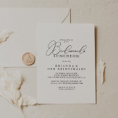 Classy Chic Minimalist Bridesmaids Luncheon Shower Kaart