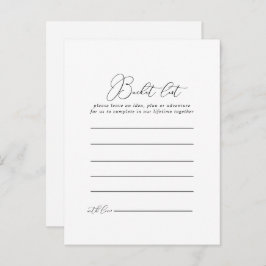 Classy Chic Minimalist Bucket List-kaarten Briefkaart