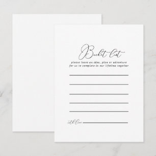Classy Chic Minimalist Bucket List-kaarten Briefkaart