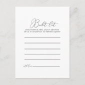Classy Chic Minimalist Bucket List-kaarten Briefkaart (Voorkant)