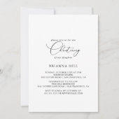 Classy Chic Minimalist Christening Kaart (Voorkant)