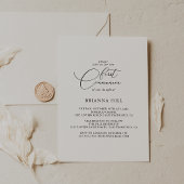 Classy Chic Minimalist First Community Invitation Kaart
