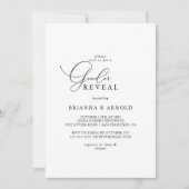 Classy Chic Minimalist Gender Reopenbaarmakingsfee Kaart (Voorkant)