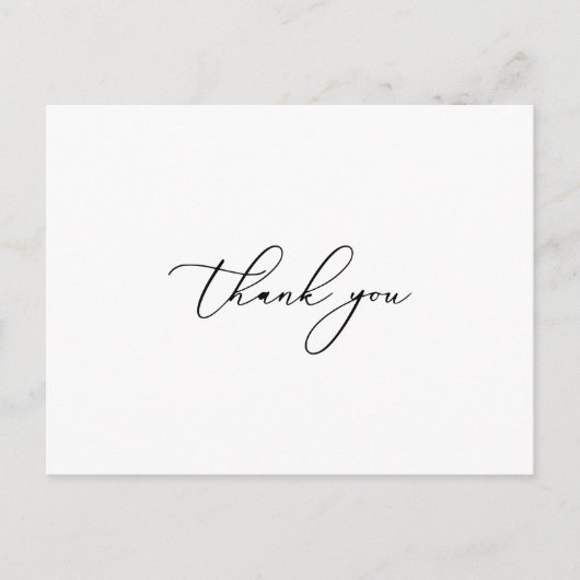 Classy Chic Minimalist Hartelijk dank Briefkaart (Voorkant)