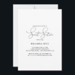 Classy Chic Minimalist Sweet 16 Birthday Party Kaart<br><div class="desc">Deze gerenommeerde kleine minimalistische uitnodiging van 16 verjaardagsfeestjes is perfect voor een rustige verjaardag. Het eenvoudige en elegante ontwerp kenmerkt klassieke en fancy manuscripttypografie in zwart-wit.</div>
