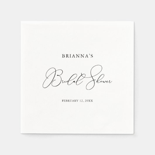 Classy Chic Minimalist Vrijgezellenfeest Napkins Servet (Voorkant)