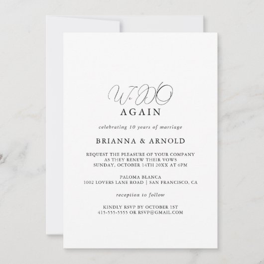 Classy Chic Minimalist We doen het opnieuw met Her Kaart (Voorkant)