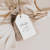 Classy Chic Minimalist Weddenschap Hartelijk dank Cadeaulabel