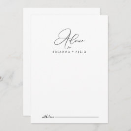 Classy Chic Minimalist Weddenvice Card Advieskaart