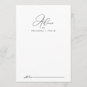Classy Chic Minimalist Weddenvice Card Advieskaart (Voorkant)