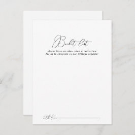Classy Chic Minimalist Wedding Bucket List-kaarten Briefkaart