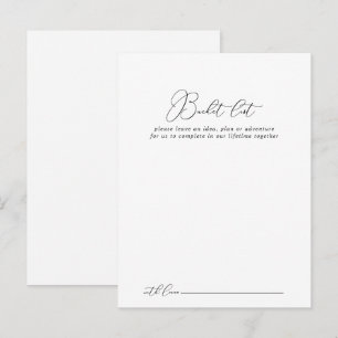 Classy Chic Minimalist Wedding Bucket List-kaarten Briefkaart