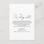 Classy Chic Minimalist Wedding Goed Informatiekaartje (Voorkant)