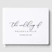 Classy Chic Minimalist Wedding Guest Book Gastenboek (Voorkant)
