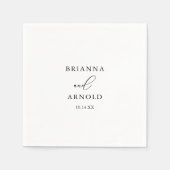 Classy Chic Minimalist Wedding Napkin Servet (Voorkant)