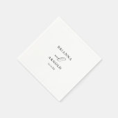 Classy Chic Minimalist Wedding Napkin Servet (Hoek)