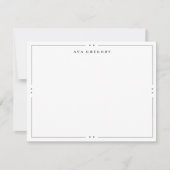 Classy Chic Monogram Name Stationery Notitiekaartje (Voorkant)