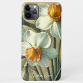 Classy Chic narcissen Fine Art Botanische Schilder iPhone Hoesje (Achterkant)