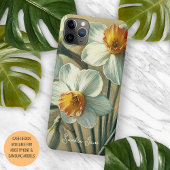 Classy Chic narcissen Fine Art Botanische tekening Case-Mate iPhone Case