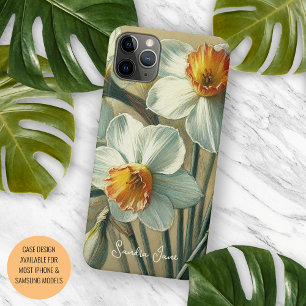 Classy Chic narcissen Fine Art Botanische tekening Case-Mate iPhone Case