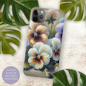 Classy Chic Pansies Fine Art Botanische Schilderku Case-Mate iPhone Case