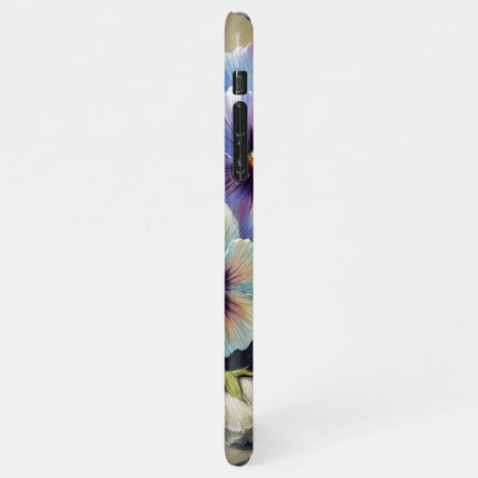 Classy Chic Pansies Fine Art Botanische Schilderku iPhone Hoesje (Linkerkant)