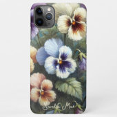 Classy Chic Pansies Fine Art Botanische Schilderku iPhone Hoesje (Achterkant)