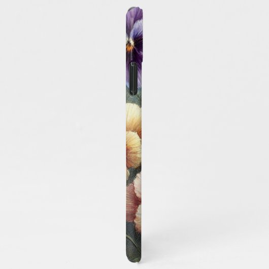Classy Chic Pansies Fine Art Botanische Schilderku iPhone Hoesje (Rechterkant)