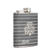 Classy chic pearl geluk shamrock gepersonaliseerd heupfles (Rechts)