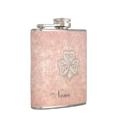 Classy chic pearl geluk shamrock gepersonaliseerd heupfles (Rechts)