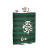Classy chic pearl geluk shamrock gepersonaliseerd heupfles (Rechts)