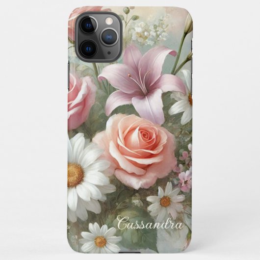 Classy Chic Rozen Fine Art Botanische Schilderij iPhone Hoesje (Achterkant)