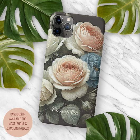 Classy Chic Rozen Fine Art Botanische Tekening iPhone Hoesje