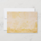 Classy chic rustic yellow dusty floral Wedding RSV RSVP Kaartje (Achterkant)