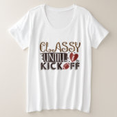 Classy Chick tot Kickoff Grote Maat T-shirt (Design voorkant)