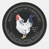 Classy Chicken Parts Label Rooster Farmer (Voorkant)