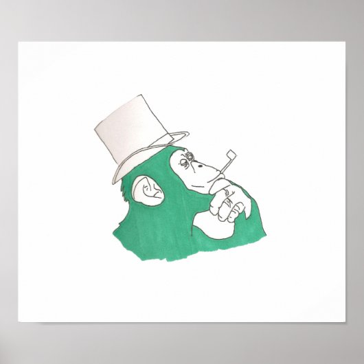 Classy Chimpansee Poster (Voorkant)