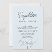 Classy Chique Elegant Script PHOTO Graduation Part Kaart (Achterkant)