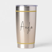 Classy chique elegante moderne champagne gepersona geïsoleerde drinkbeker (Links)