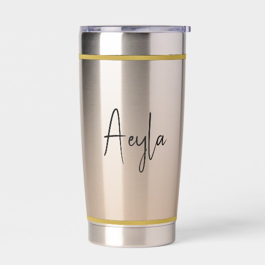 Classy chique elegante moderne champagne gepersona geïsoleerde drinkbeker (Links)