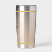 Classy chique elegante moderne champagne gepersona geïsoleerde drinkbeker (Achterkant)