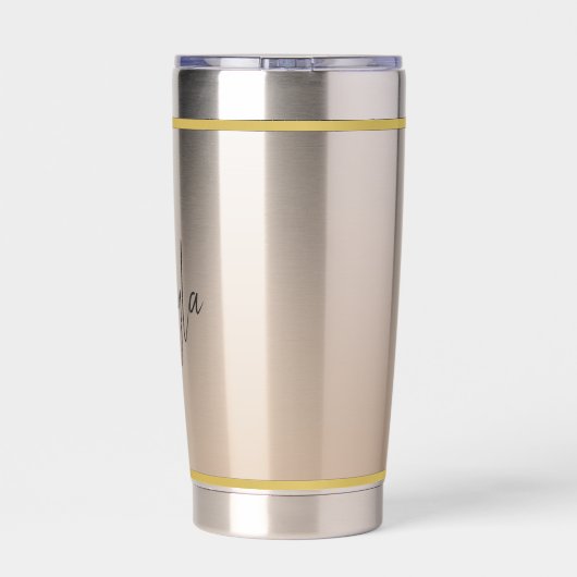 Classy chique elegante moderne champagne gepersona geïsoleerde drinkbeker (Achterkant)