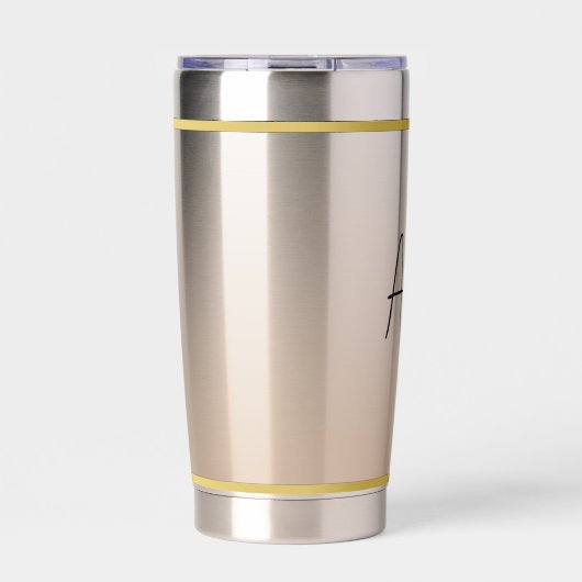 Classy chique elegante moderne champagne gepersona geïsoleerde drinkbeker (Voorkant)