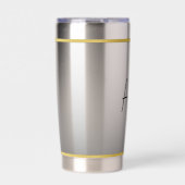 Classy chique elegante moderne zwart gepersonalise geïsoleerde drinkbeker (Voorkant)