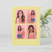 CLASSY CHIQUE FOTOCOLLAGE AFSTUDEREN AANKONDIGING (Staand voorkant)